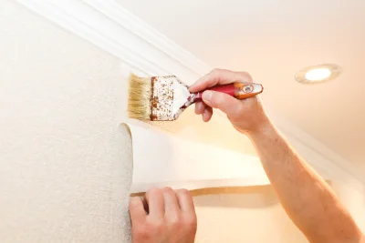 Pose de papier peint à la Breille-les-Pins — revêtements muraux et toiles de verre